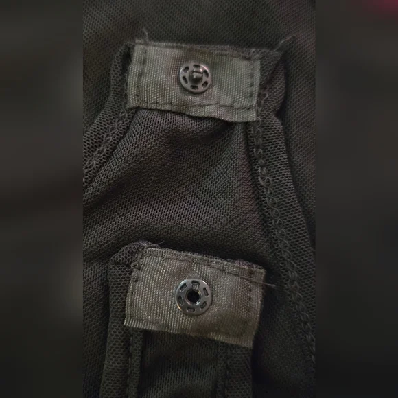 Iris Women's 3XL Juniors Long Sleeve Black Mesh Bodysuit Red Rose Embroidery - Picture 7 of 13